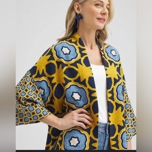 Chico’s Geo Print Short Kimono L/XL